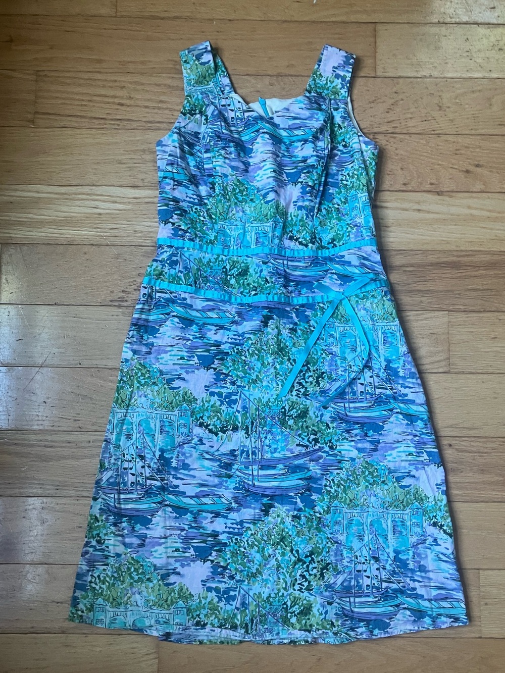 Classic watercolor sailboat dress by Rabbit Rabbit Rabbit designs